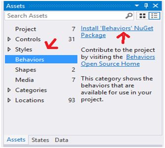 behavior NuGet package